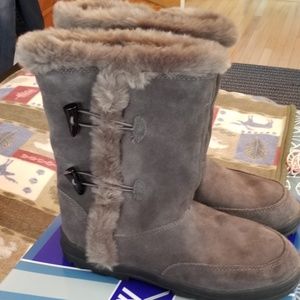 White Mountain Shoes - White Mountain grey suede boots White Mountain Shoes - White Mountain grey suede boots